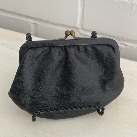 classic vintage petite small little black change purse - Picture 2 of 9